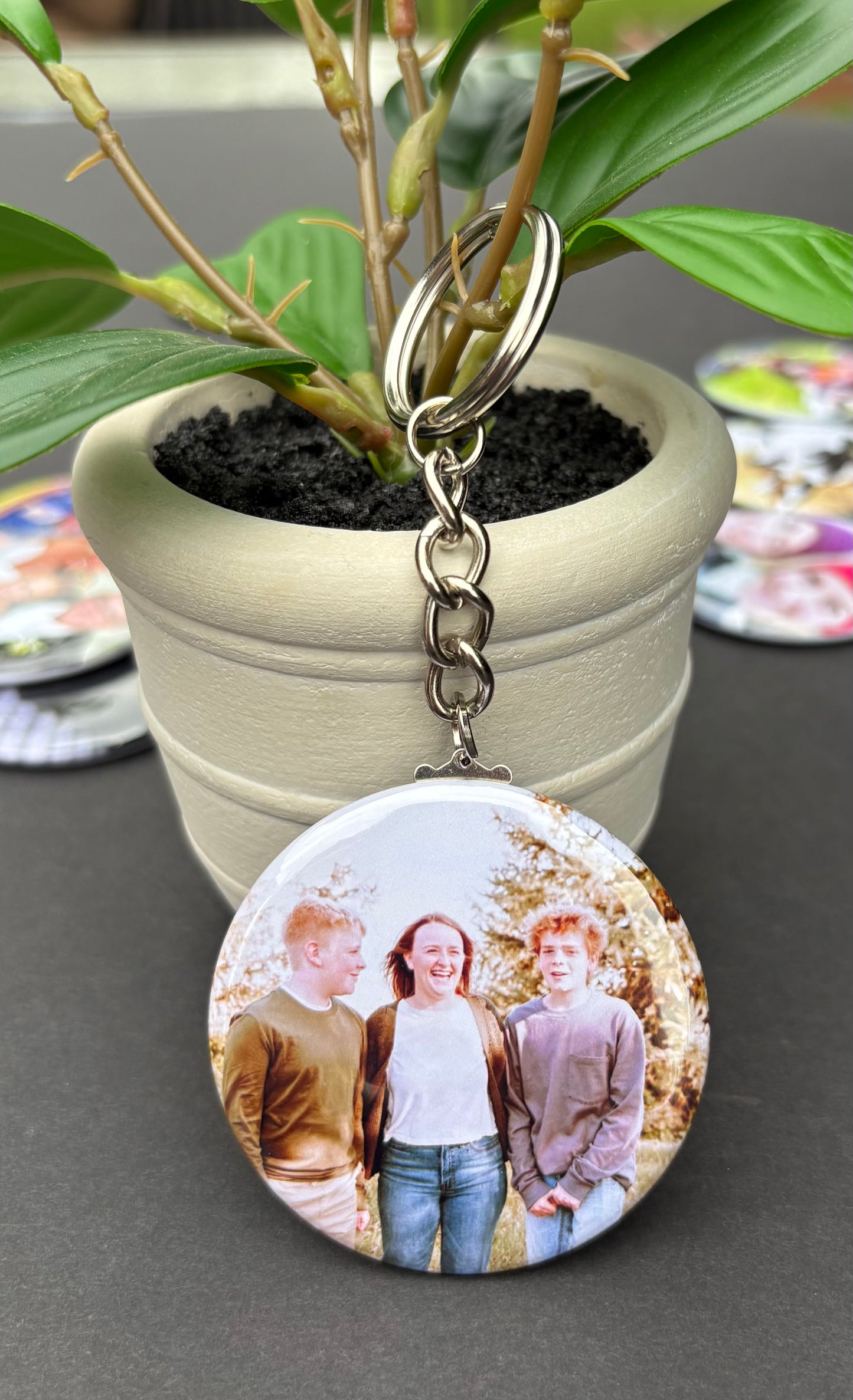 2.25" Round Custom Photo Keychain