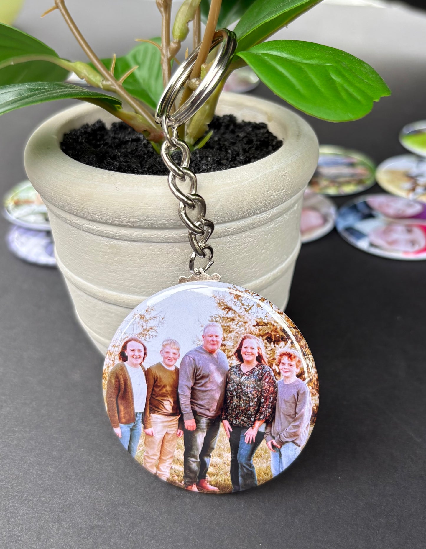 2.25" Round Custom Photo Keychain